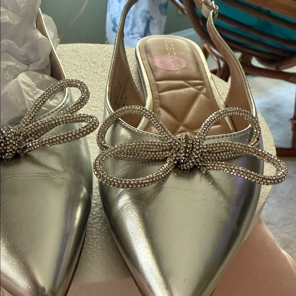 Bcbgeneration Silver Slingback Heels - image 2